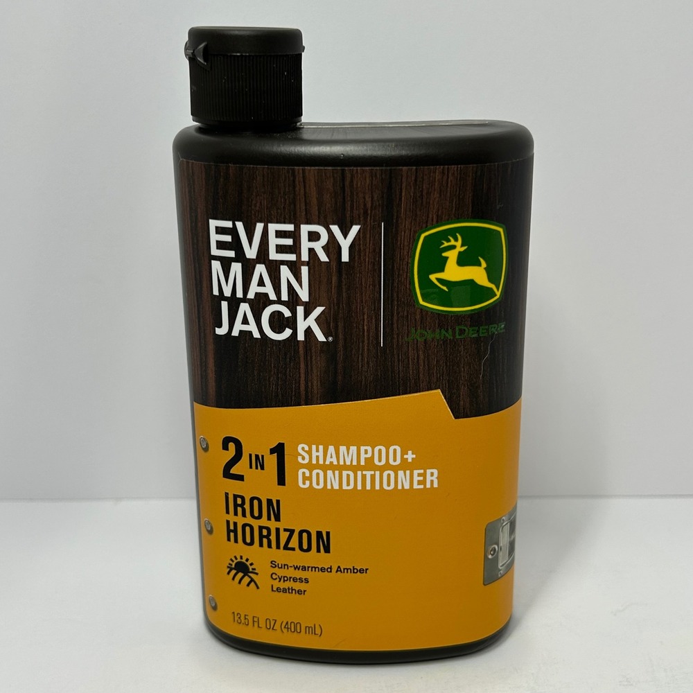 Every Man Jack John Deere 2-in-1 Shampoo Conditioner Iron Horizon 13.5 oz New